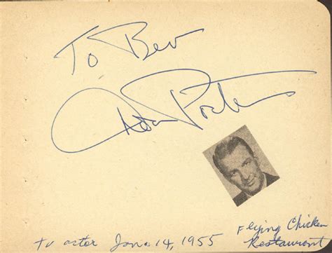 Don Porter Inscribed Signature Circa 1955 Historyforsale Item 22716