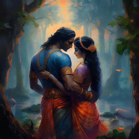 Premium Ai Image Radhakrishna From Back Side Romance