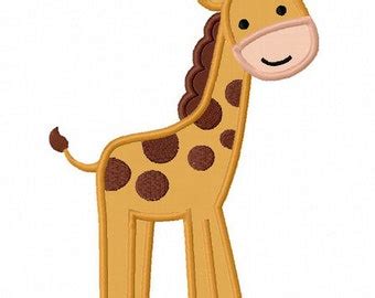 Giraffe Baby Applique Machine Embroidery Design NO 0162 Etsy