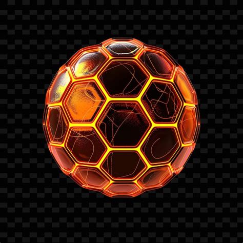 Soccer Ball 3D Icon With Hexagonal Patterns Made With Froste PNG Trendy