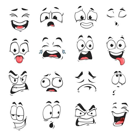 Premium Vector Face Expression Isolated Vector Feelings Icons Set