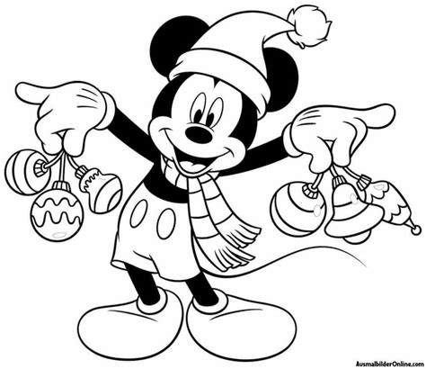 Kostenlose Ausmalbild Weihnachten Micky Maus Online Und Zum Ausdrucken