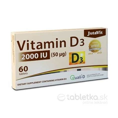 JutaVit Vitamín D3 2000IU 60 tabliet etabletka