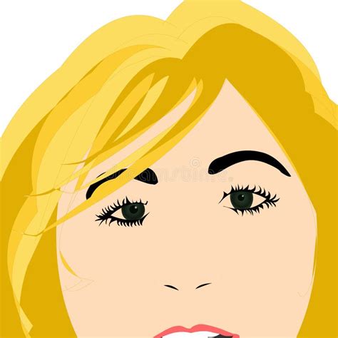 Female Blonde Close Up Stock Illustration Illustration Of Woman