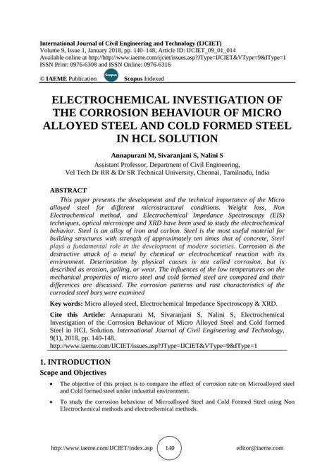 PDF ELECTROCHEMICAL INVESTIGATION OF THE CORROSION