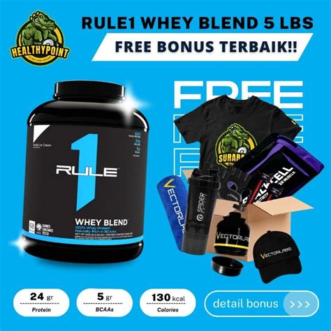 Jual Rule 1 Whey Protein 5 Lbs Isolate Blend R1 Rule1 Hydrolyzed