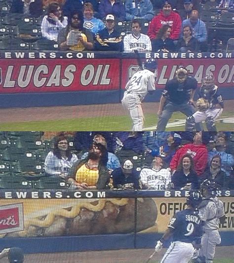 Front Row Amy may have changed a bit this offseason... : Brewers