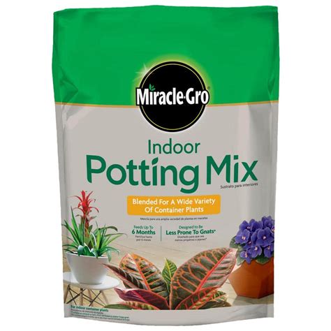 Miracle Gro Qt Indoor Potting Soil Mix The Home Depot