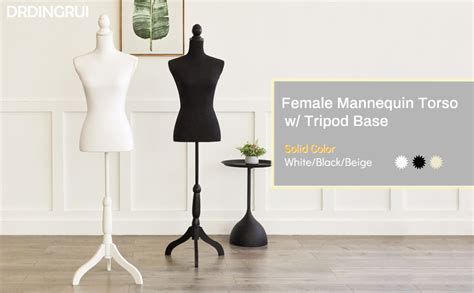 Amazon DRDINGRUI Female Mannequin Torso With Stand Height