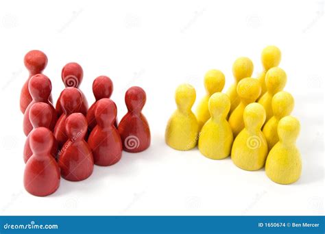 Red Team Meets Yellow Team Stock Photo Image Of Meeting 1650674