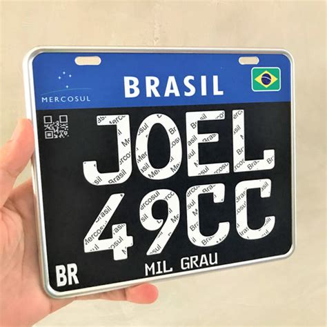 Placa De Moto Original Em A O Mercosul Grau Decorativa X Mercadolivre