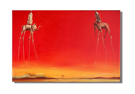 Salvador Dali Elephant Tower Canvas Print, Salvador Dali Paintings, Surrealism Canvas Wall Art ...