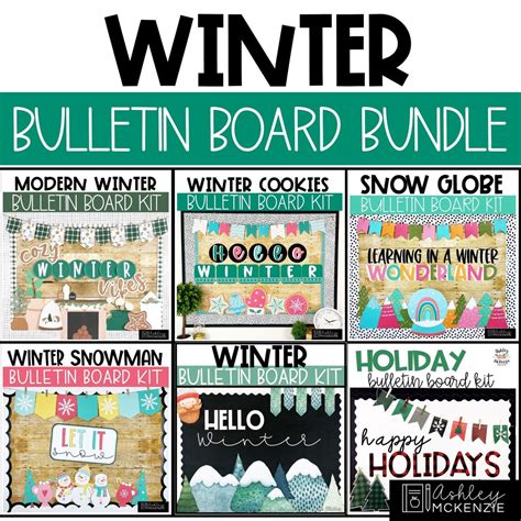 Winter Bulletin Board Kits Bundle Seasonal Classroom Decor Easy And Modern Classroom