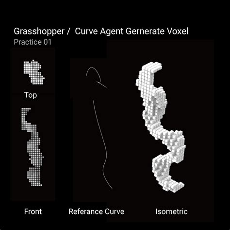 Parametric Grasshopper Curve Agent Generate Voxel On Behance