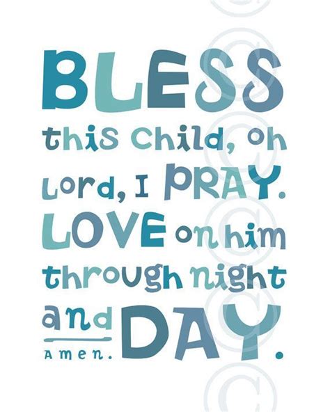 Pink Bless This Child Prayer Christian Word Art For Girls Room