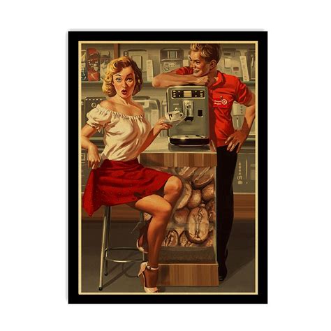 Vintage Wwii Pinup Girl Poster Kraft Paper Wall Art Home Decor ...