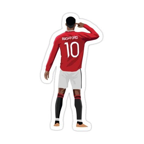 Rashford Celebration Illustration Sticker For Sale By Lara Samuel