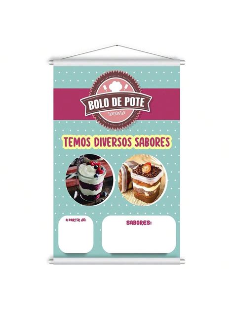 Banner Pronto Rcio Loja Diversos Modelos X Cm Bolo De Pote