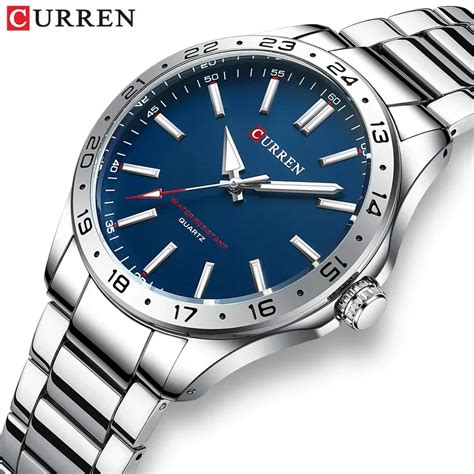 Curren Reloj Ultradelgado De Acero Inoxidable Para Hombre Cron Grafo