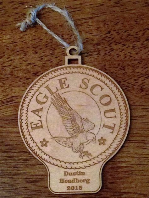 Eagle Scout Ornament Laser Engraved Etsy Eagle Scout Laser