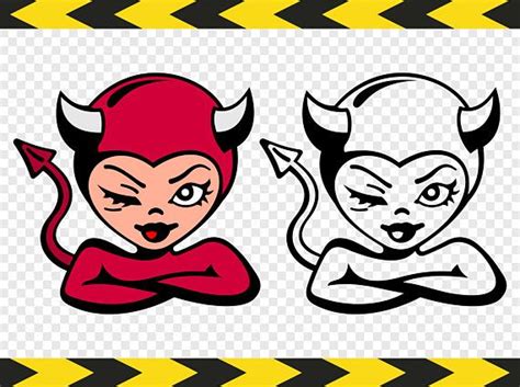 Devil Girl Svg Red Imp Diy Scrapbook Wall Car Decal Sticker Dxf Pdf Png