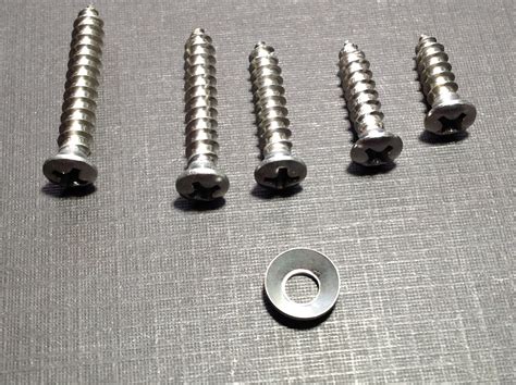 Pc W Phillips Oval Head Trim Screws Countersunk Washers