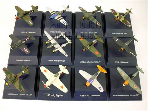 World War II Fighter Diecast Metal Collection (12 Airplanes) by NewRay ...