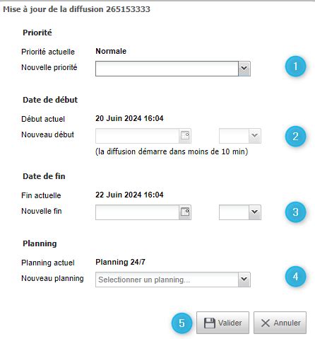 Assistance Relation Client Dmc Modifier Une Diffusion En Cours D