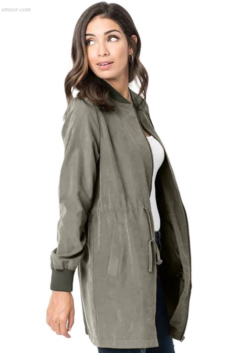 Ladies Outerwear Canada Drawstring Waist Lightweight Outcoat Ladies