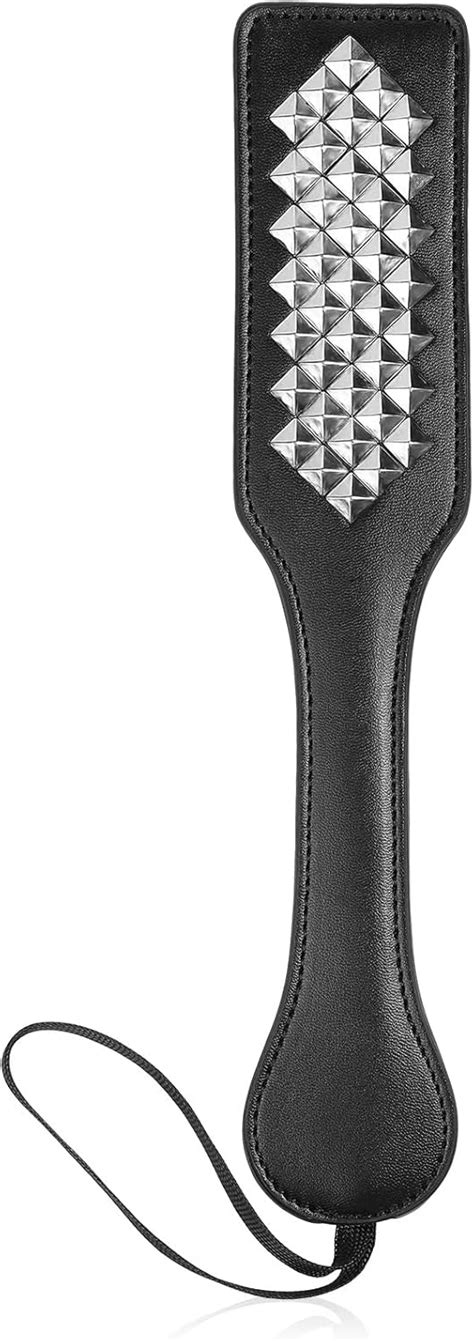 Amazon Alisikee Studded Spanking Paddle For Adult Sex Toys Faux Leather Rivet Sex Paddle