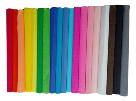 Papel Crepe Paquete Con 20 Pliegos Dif Colores Arcoiris MercadoLibre