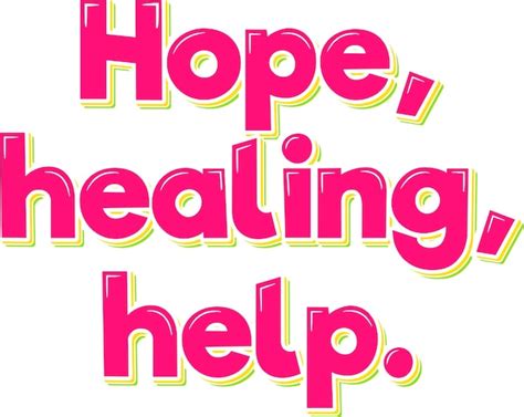 Premium Vector Hope Healing Help Aesthetic Lettering Vector Design