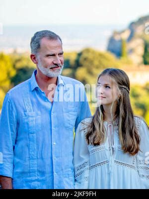 Valldemossa Spanien 01st Aug 2022 Queen Letizia Princess Leonor