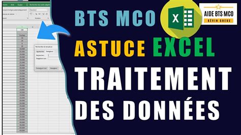 BTS MCO Astuce EXCEL Transformer Un POINT En VIRGULE Pour Le