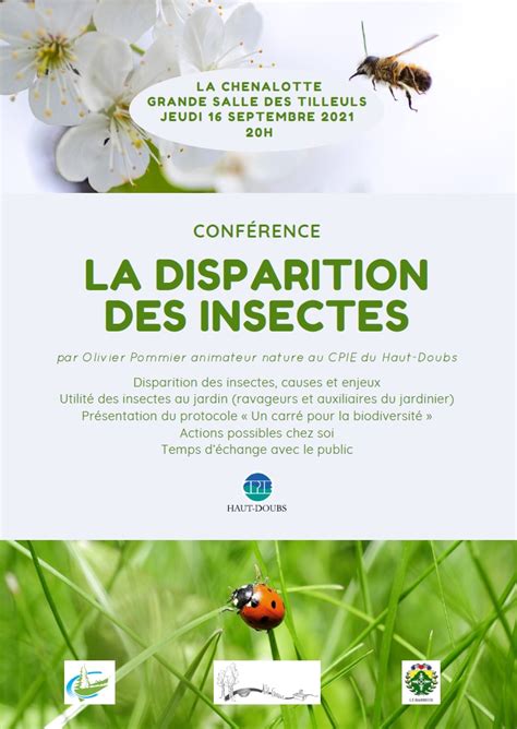 Une Conf Rence Sur La Disparition Des Insectes Le Septembre La