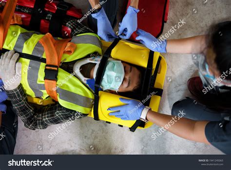 First Aid Injuries Work Accidents Using Stock Photo