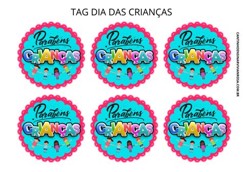 Kit Do Dia Das Crian As Coroa Cart O E Tags Para Lembrancinhas