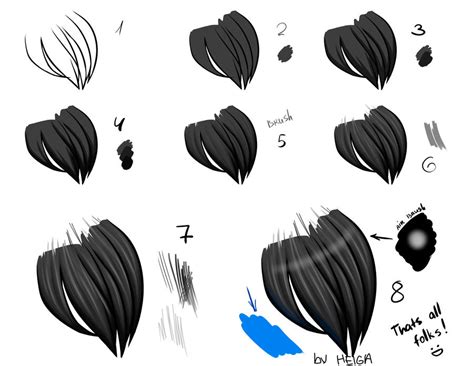 NEW TUTORIAL: Hair by KonataIdzumi on DeviantArt