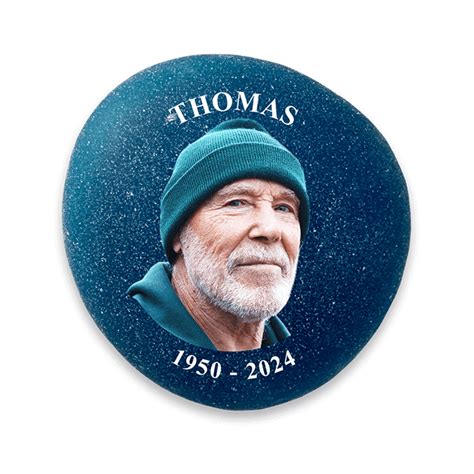 Frosted Dark Blue Photo Memorial Stones Overnight Shipping Available