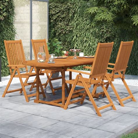 LAY Ensemble de salle à manger de jardin 5 pcs Bois d acacia massif