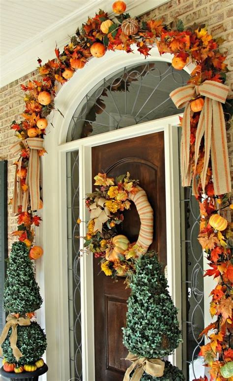 Easy Thanksgiving Front Door Decorations Ideas