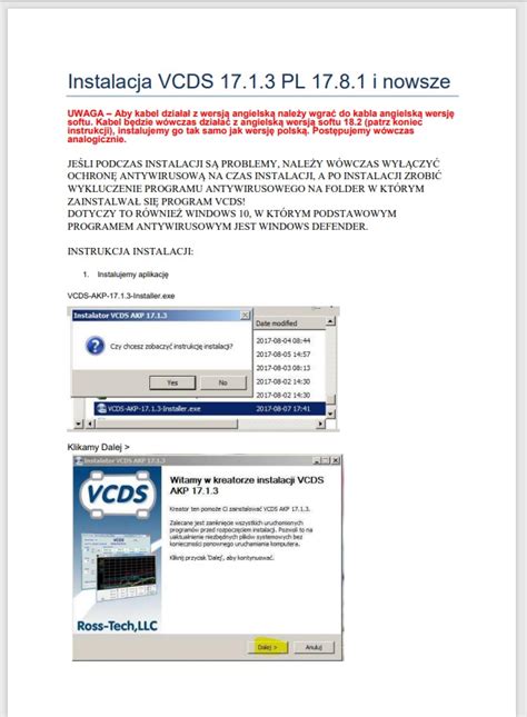 Vcds Instrukcja Instalacji Wersji X X I Nowszych