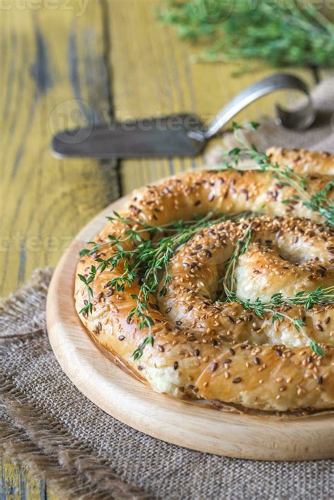 Spiral Phyllo Pie With Feta 27799101 Stock Photo At Vecteezy