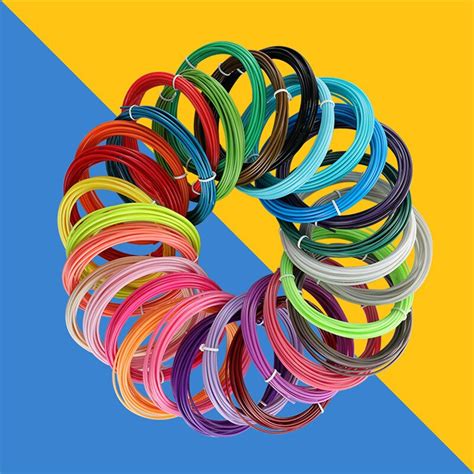 Комплект от 20 пълнителни нишки за 3D молив, ASKSA, 170-190℃, PLA, 1,75 ...