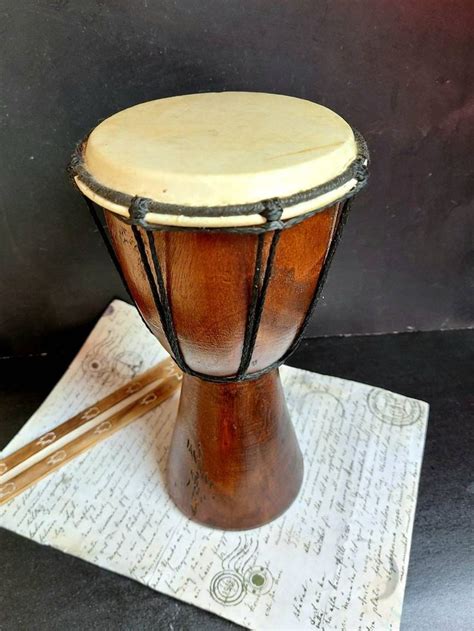 African Drum Djembe Drum Wooden Drum Music Instrument Tympanum Drum Vintage Drum Vintage ...