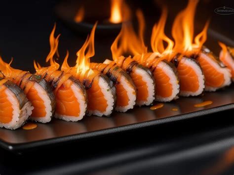 Premium Photo Exquisite Smoky Aburi Sushi Delight