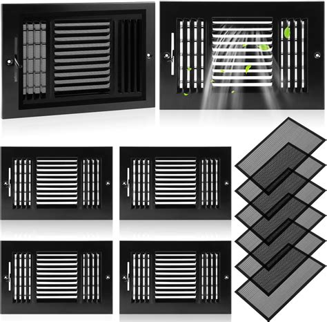 Gisafai 12 Pcs Wall Vent Cover Ceiling Vent Cover Duct Opening With Magnetic Vent Mesh Cover Set