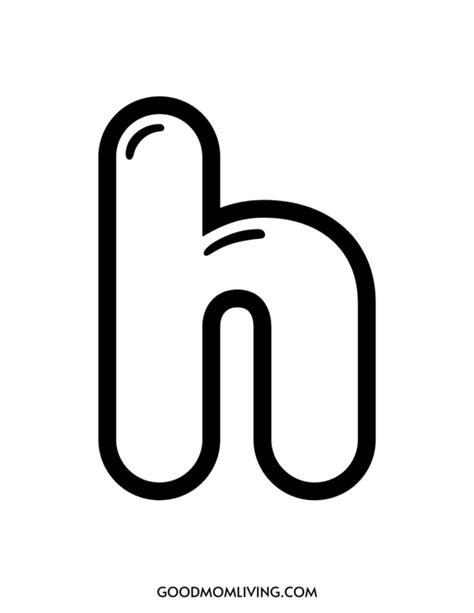 Bubble Letter H Free Printables And How To Draw Good Mom Living