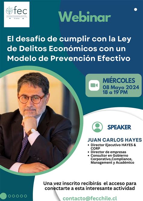 Webinar El Desaf O De Cumplir Con La Ley De Delitos Econ Micos Con Un