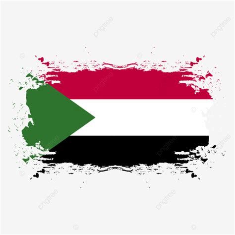 Sudan Flag Vector Design Images Sudan Flag In Brush Stroke Free Vector